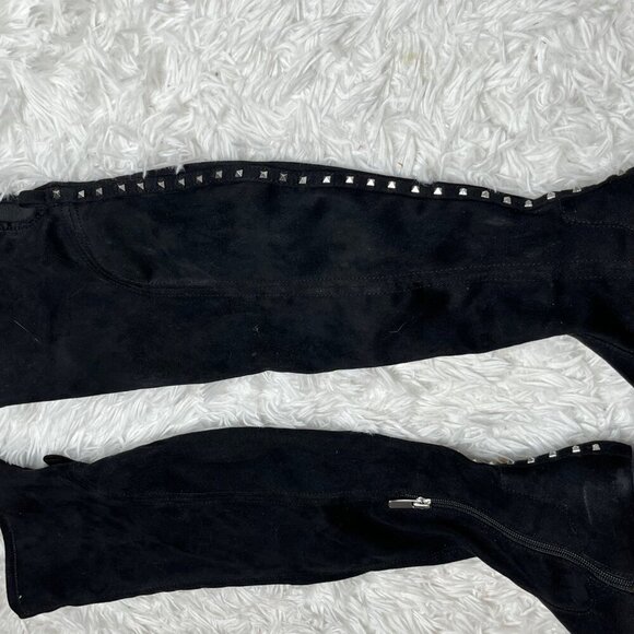 Marc Fisher Studded Jay Walker Over The Knee Heeled Tall Boot‎ Black Size 7.5 - Picture 3 of 10